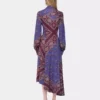 Drapiertes Midikleid aus bedrucktem Jersey