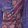 Drapiertes Midikleid aus bedrucktem Jersey