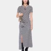Drapiertes Midikleid aus Wolle