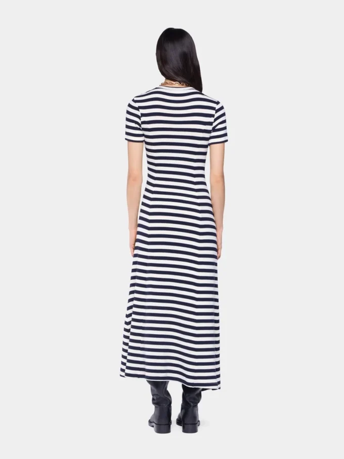 Drapiertes Midikleid aus Wolle