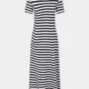 Drapiertes Midikleid aus Wolle