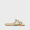 Flache Sandalen mit Strass