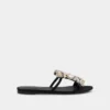 Flache Sandalen mit Strass