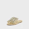Flache Sandalen mit Strass