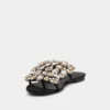 Flache Sandalen mit Strass