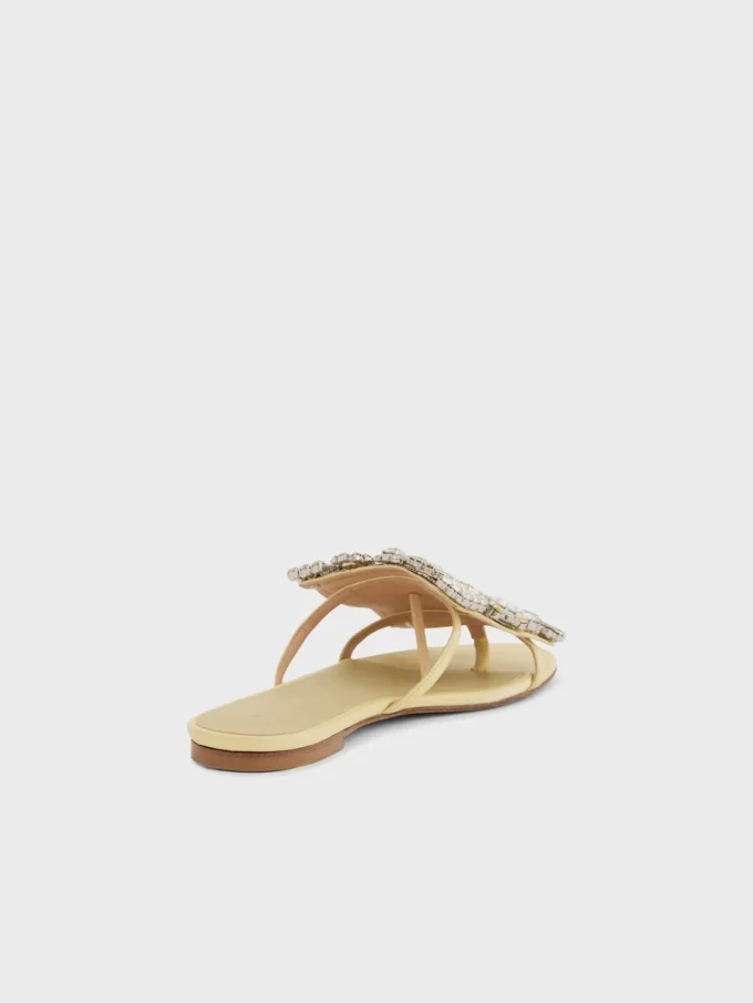 Flache Sandalen mit Strass