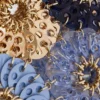 Flower 1969 blaue Tasche