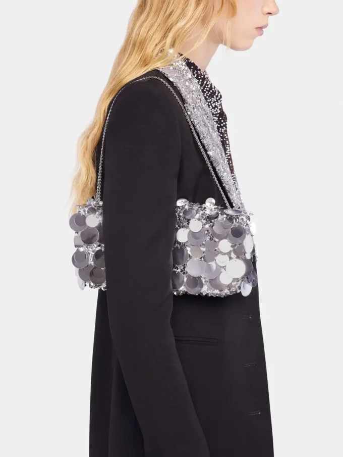 Glitzernde Baguette-Tasche