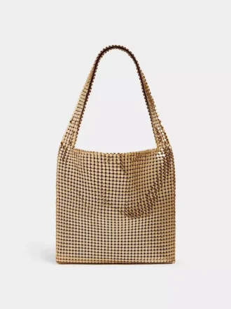 Goldfarbene Pixel-Tasche