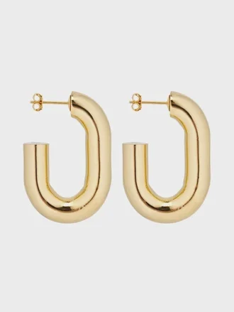Goldfarbene XL Link Ohrringe