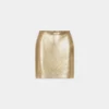 Goldfarbener Minirock aus Mesh