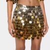 Goldfarbener Minirock mit Farbverlauf