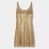 Goldfarbenes Tanktop aus Mesh