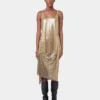 Goldfarbenes Tanktop aus Mesh