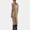 Goldfarbenes Tanktop aus Mesh