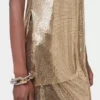 Goldfarbenes Tanktop aus Mesh