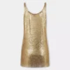 Goldfarbenes Tanktop aus Mesh