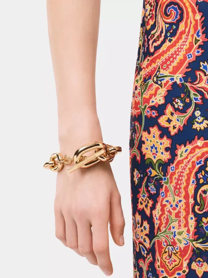 Goldfarbenes XL-Gliederarmband Goldfarbenes XL-Gliederarmband