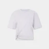 Graues T-Shirt mit Piercing