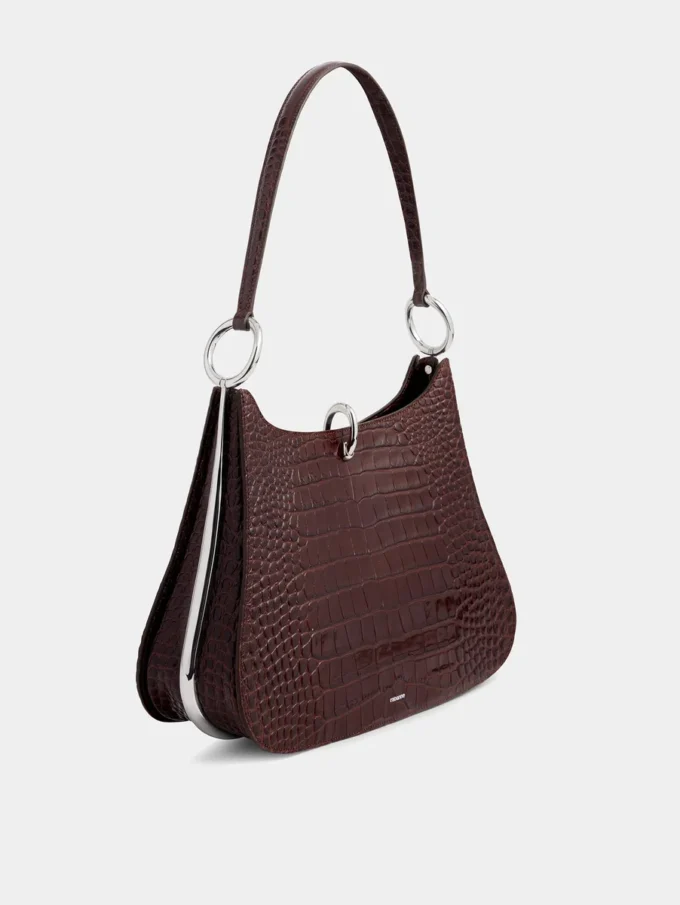 Große Ledertasche mit Ring