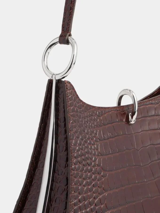 Große Ledertasche mit Ring
