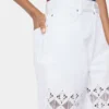 Hose aus Denim mit Stickdetails