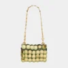 Kaki-farbene Nano-Tasche mit Glitzer