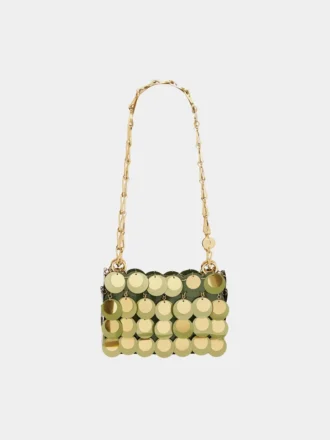Kaki-farbene Nano-Tasche mit Glitzer Kaki-farbene Nano-Tasche mit Glitzer