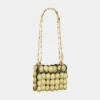 Kaki-farbene Nano-Tasche mit Glitzer