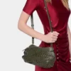Khaki Paco Umhängetasche aus Leder