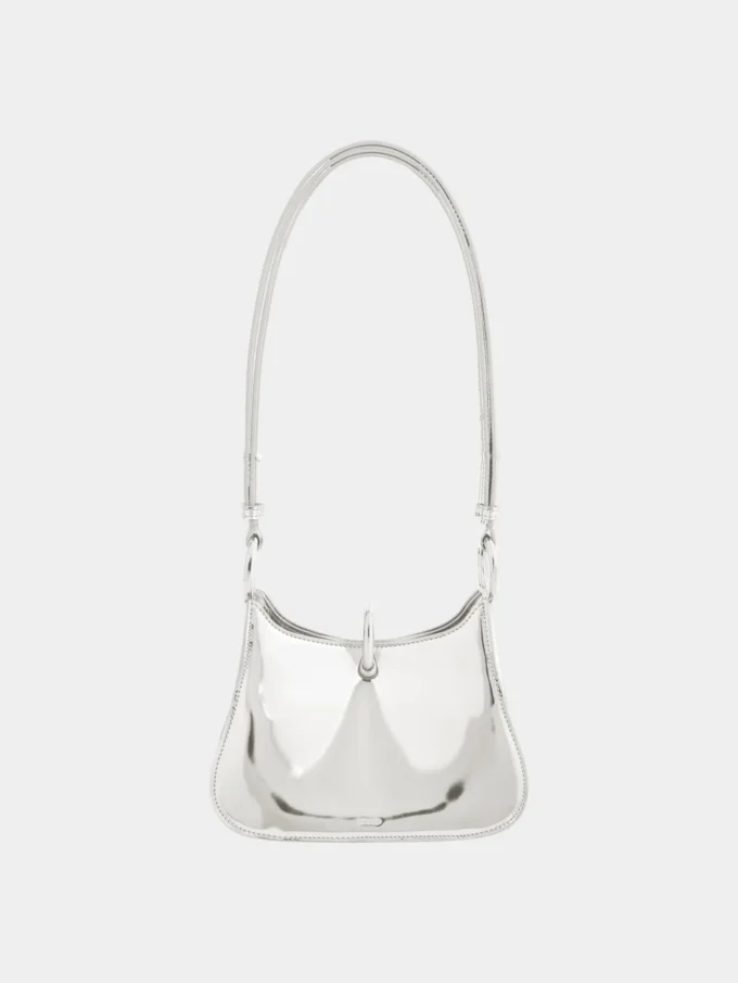 Kleine Ledertasche mit Ring