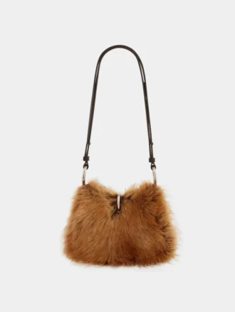 Kleine Ledertasche mit Ring