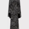 Kreppkleid mit Perlenstickerei