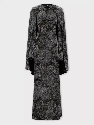 Kreppkleid mit Perlenstickerei