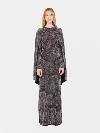 Kreppkleid mit Perlenstickerei