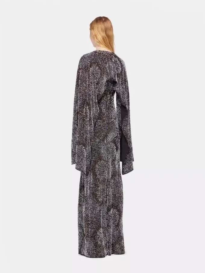 Kreppkleid mit Perlenstickerei