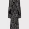 Kreppkleid mit Perlenstickerei