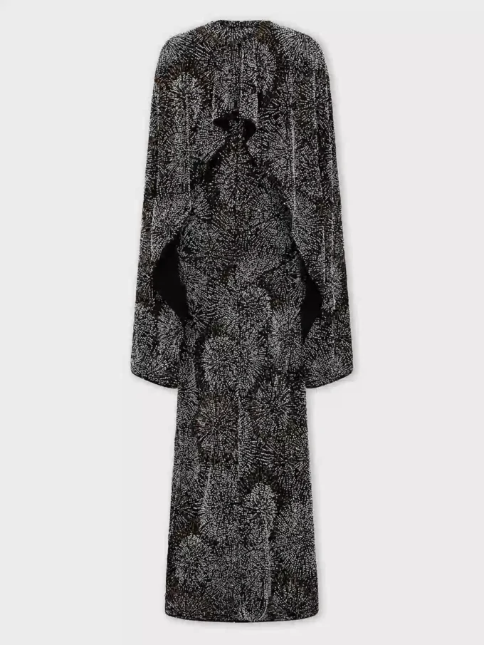Kreppkleid mit Perlenstickerei
