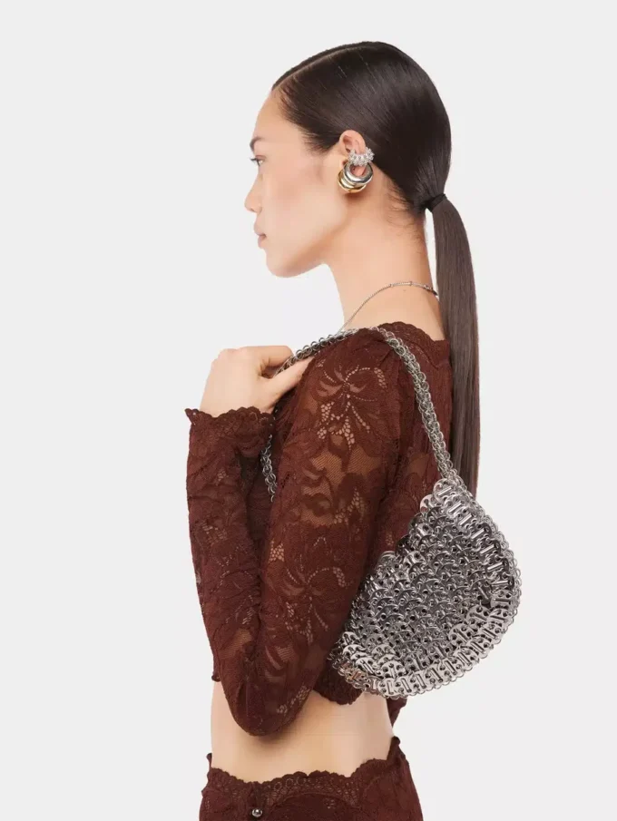Kultige Moon Bag aus dem Jahr 1969 in Silber Kultige Moon Bag aus dem Jahr 1969 in Silber
