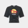 Kurzes T-Shirt aus bedruckter Baumwolle