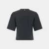 Kurzes T-Shirt aus bedruckter Baumwolle