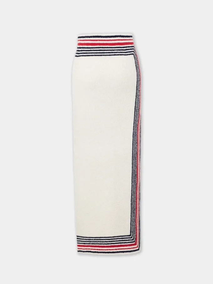Langer Rock aus Frottee-Jersey