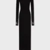 Langes Jerseykleid wie eine zweite Haut