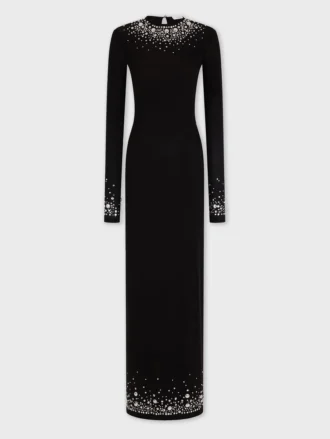 Langes Jerseykleid wie eine zweite Haut