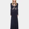 Langes Jerseykleid wie eine zweite Haut
