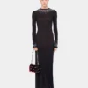 Langes Jerseykleid wie eine zweite Haut