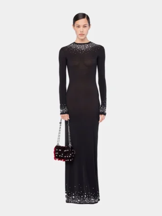 Langes Jerseykleid wie eine zweite Haut