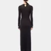 Langes Jerseykleid wie eine zweite Haut