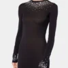 Langes Jerseykleid wie eine zweite Haut