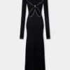 Langes Jerseykleid wie eine zweite Haut